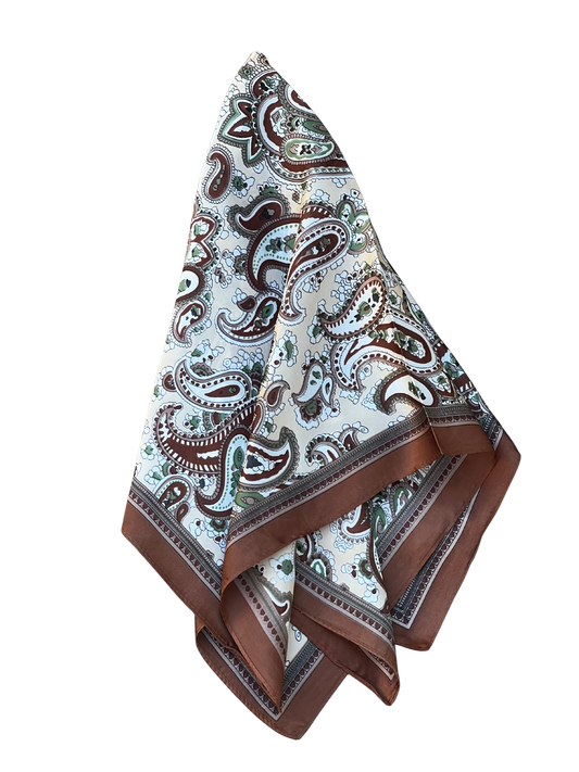 Scarf A26 Paisley Brown