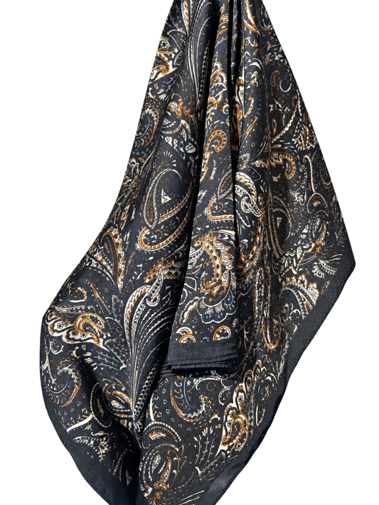 Scarf A26 Paisley Navy