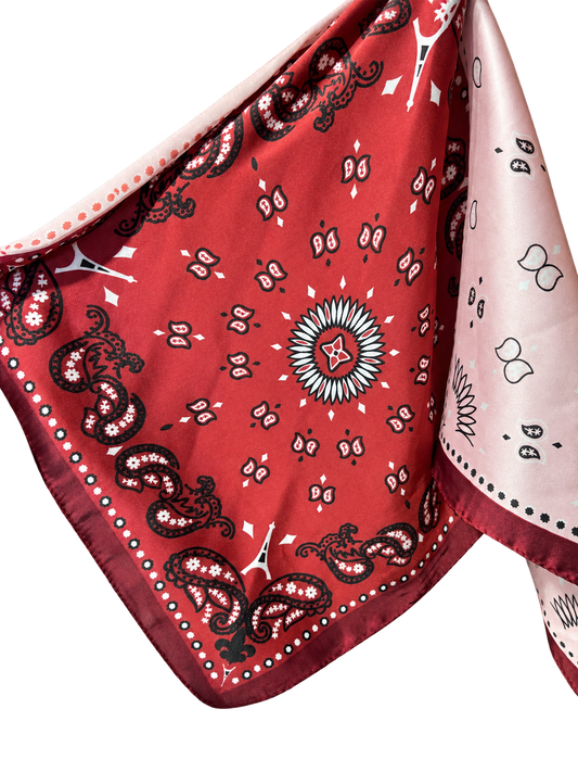 Scarf Silky Bandana Burgundy