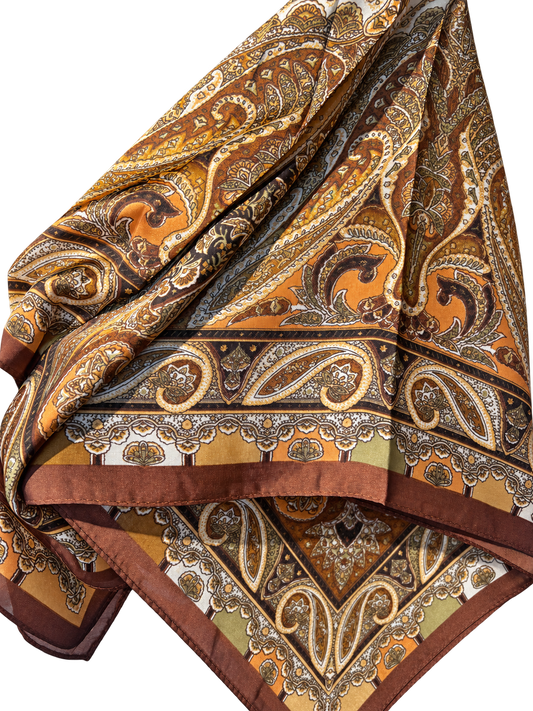 Scarf Silky Vintage Brown