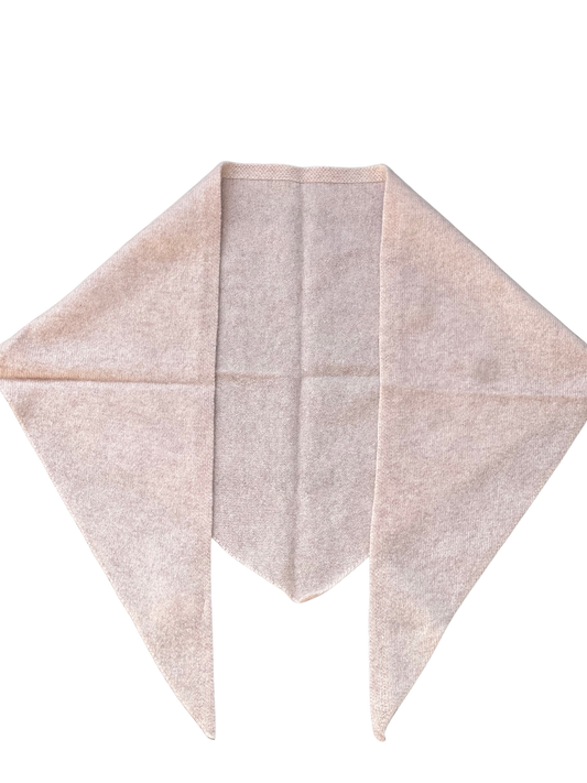 Scarf Wool Triangle Beige