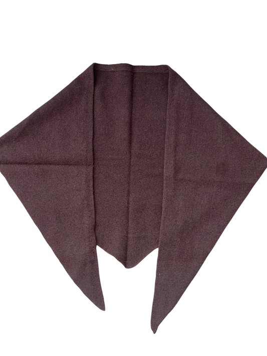 Scarf Wool Triangle Brown