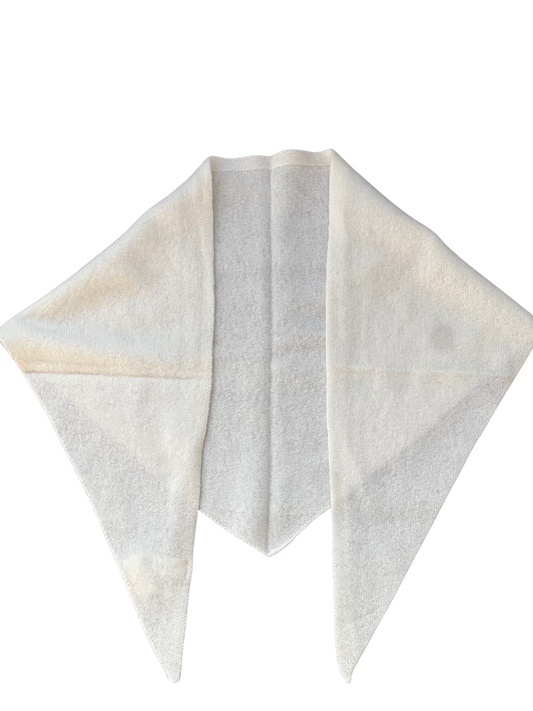 Scarf Wool Triangle Ivory