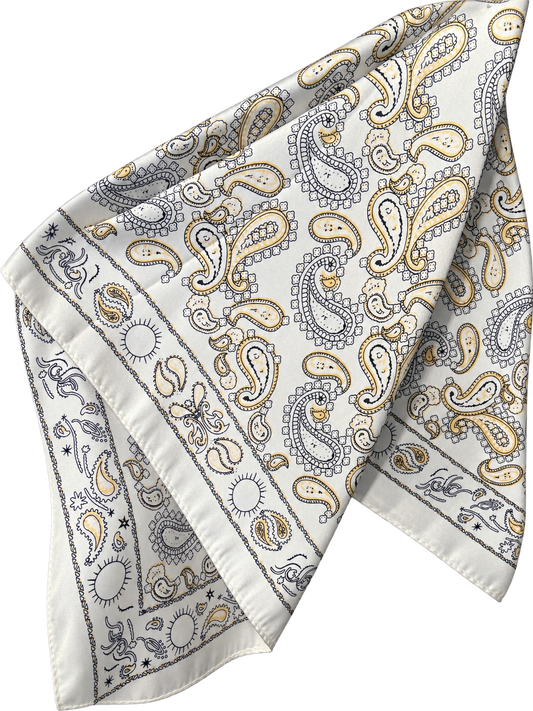 Scarf Summer Paisley Beige