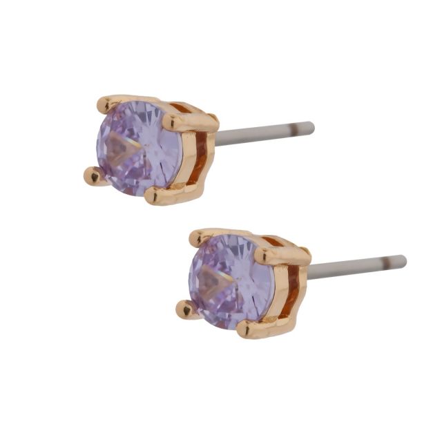Abby small ear gold Lavender