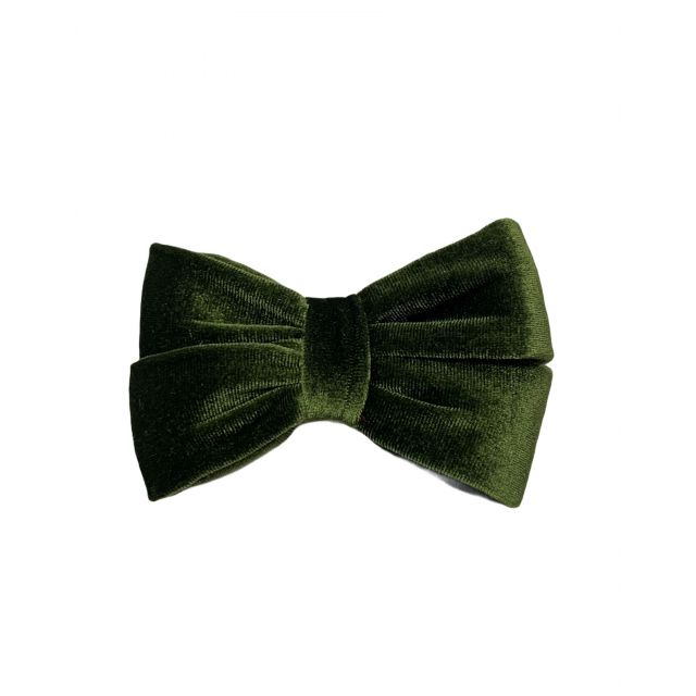 Hair clip bow Darkgreen