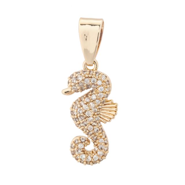 Charm seahorse gold Champagne