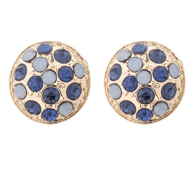 Donna stud ear gold Blue