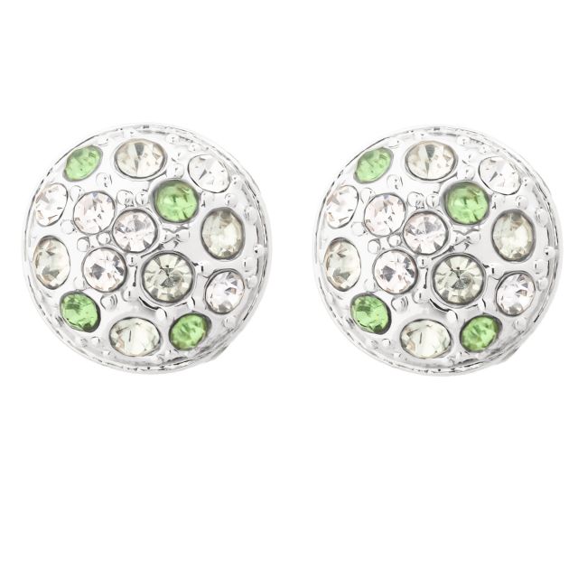 Donna stud ear silver Green