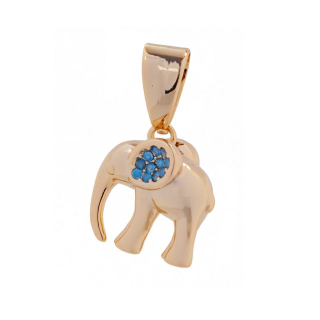 Elephant bling gold Turquoise