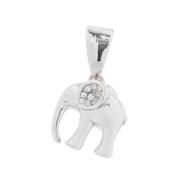 Elephant bling silver Clear