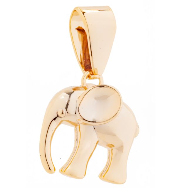 Elephant charm plain Gold