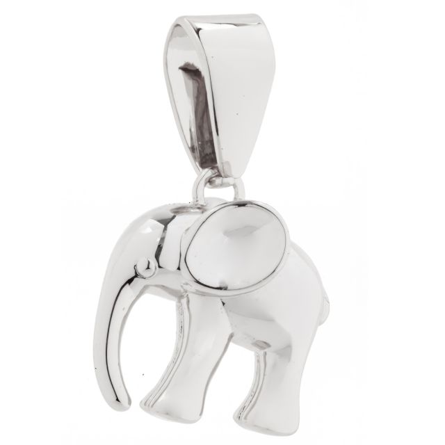 Elephant charm plain Silver
