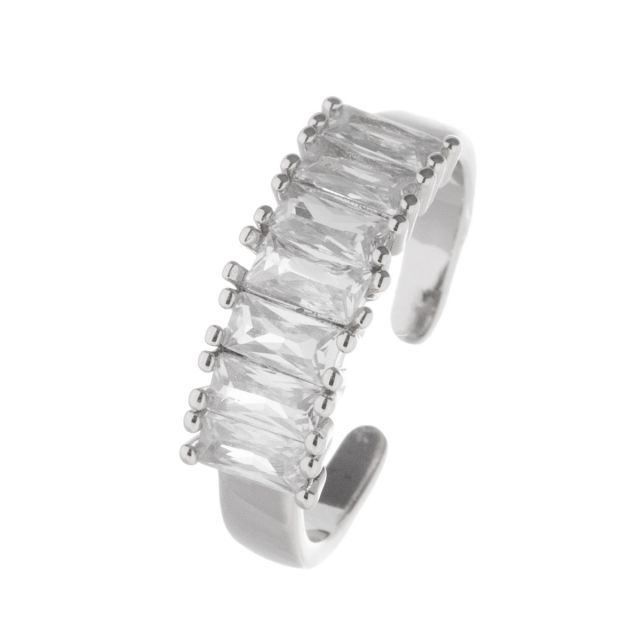 Gem ring silver Crystal