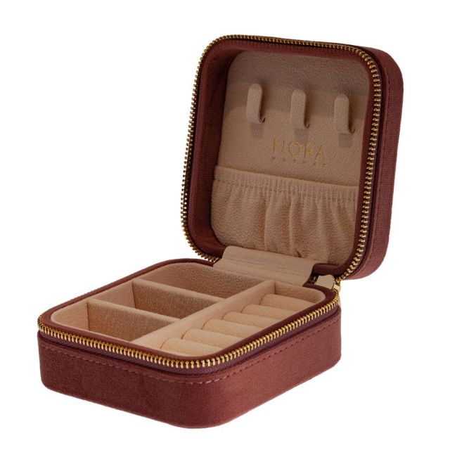 Jewelry box velvet Dustypink
