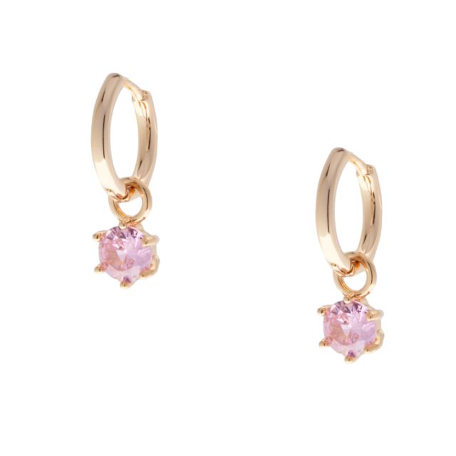 Kelly drop ear gold Pink