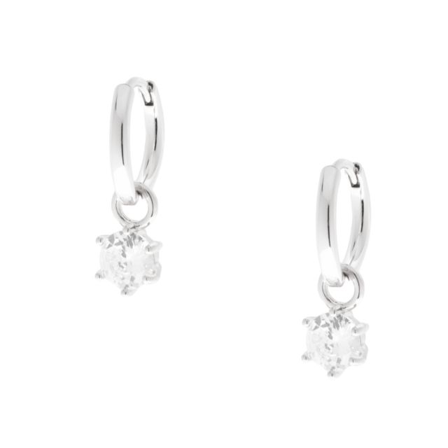 Kelly drop ear silver Clear