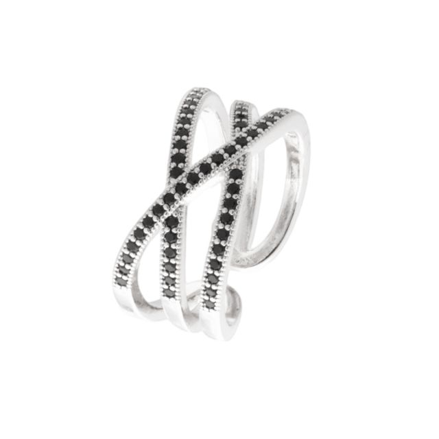 Kelly ring silver Black