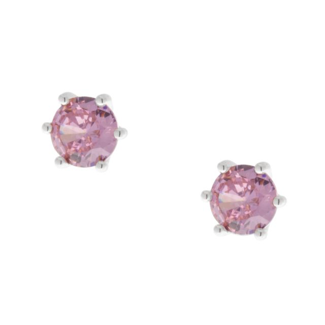 Kelly stud ear silver Pink