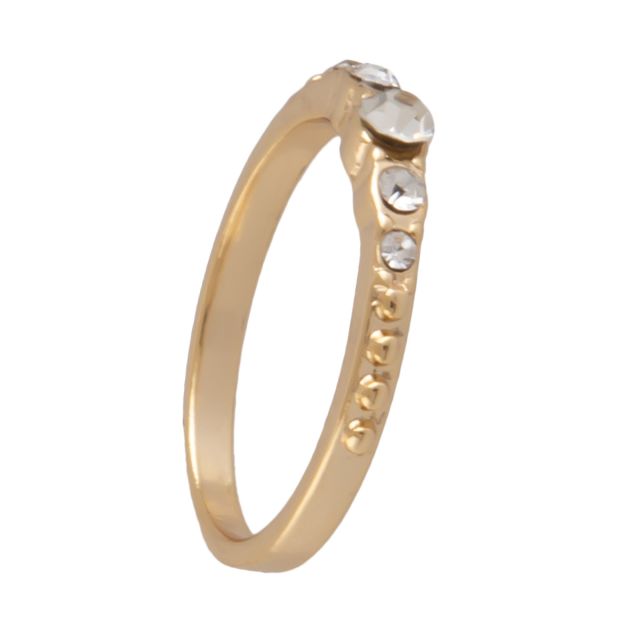 Line ring 19 gold Clear