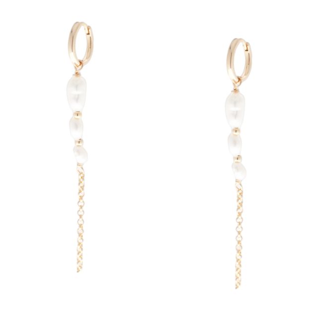 Mirabella drop ear gold White