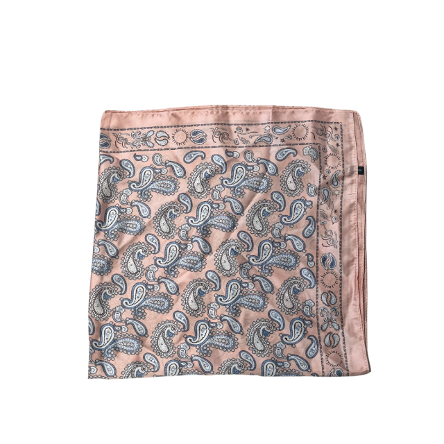 Scarf silky paisley Pink