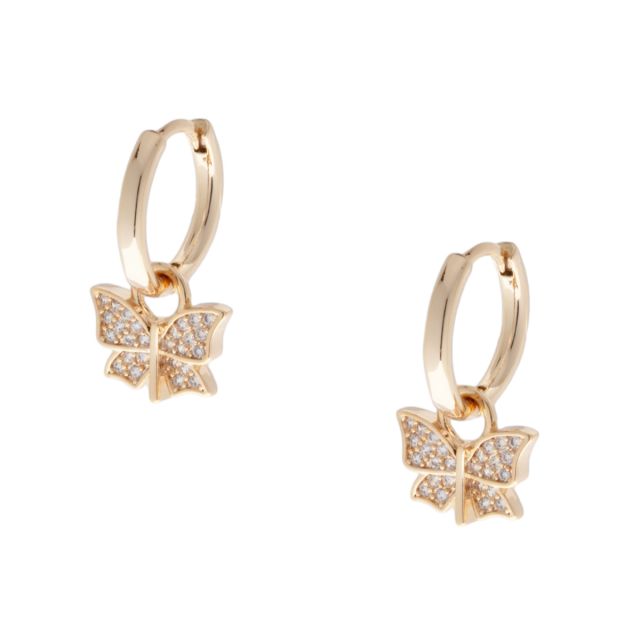 Papillon drop ear gold Clear