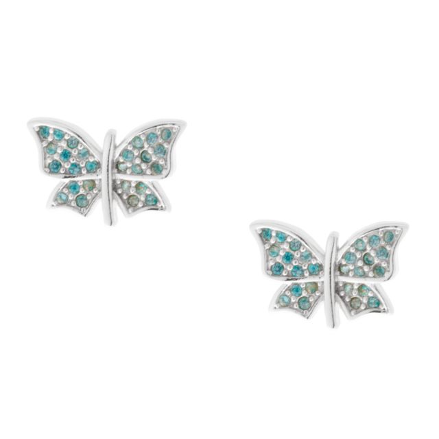 Papillon ear silver Aqua