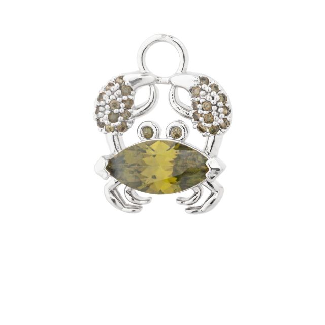 Pendant ear crab silver Olive