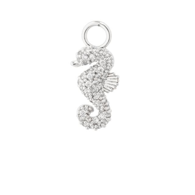 Pendant ear seahorse silver Champagne