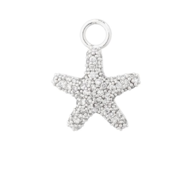 Pendant ear Starfish silver Champagne