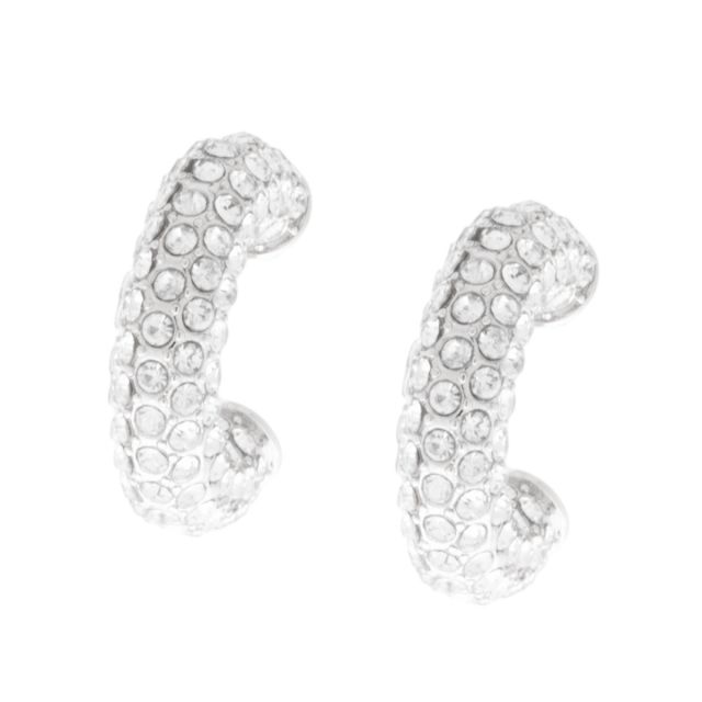 Phoenix stud ear silver Clear