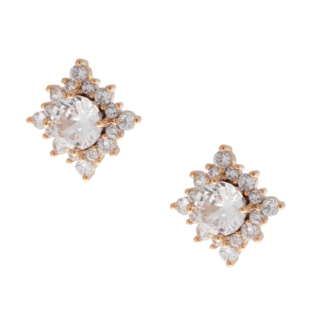 Tori stud ear gold Clear