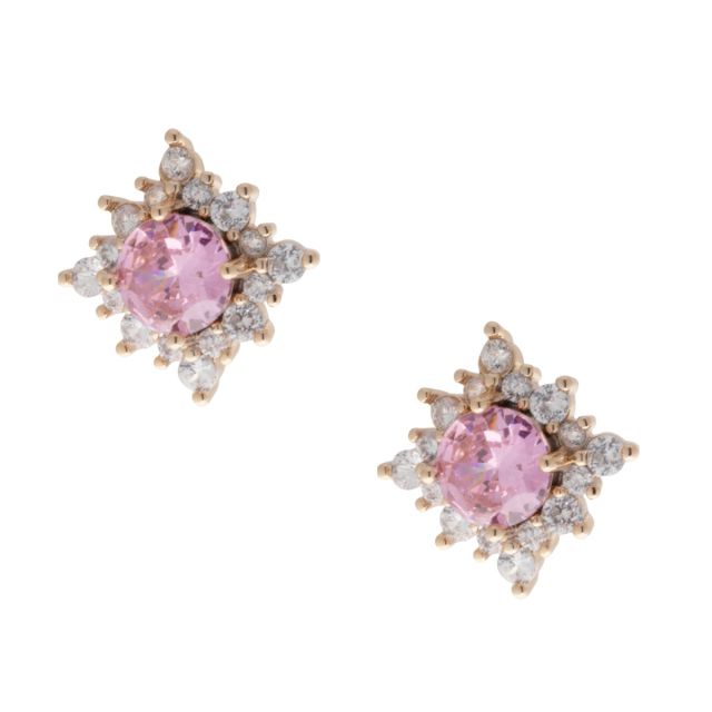 Tori stud ear gold Lightpink